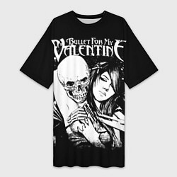 Женская длинная футболка Bullet for my valentine black