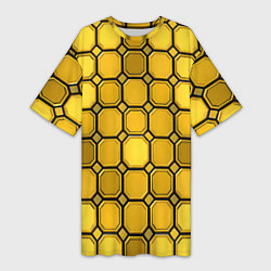 Женская длинная футболка Золотой паттерн