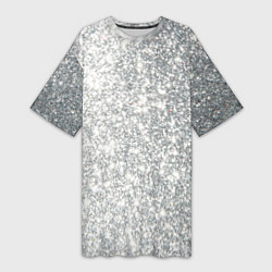 Женская длинная футболка Серебро