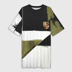 Женская длинная футболка Porsche эмблема