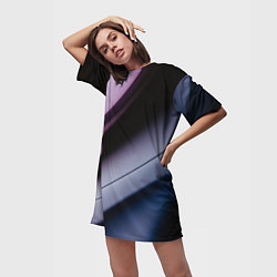 Футболка женская длинная Multicoloured, цвет: 3D-принт — фото 2