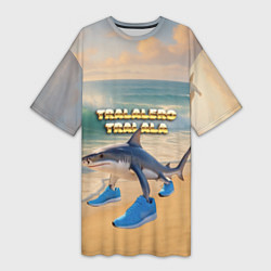 Женская длинная футболка Tralalero Tralala