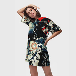 Футболка женская длинная Звездные войны персонажи, цвет: 3D-принт — фото 2