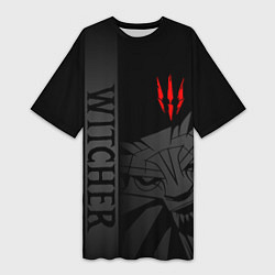 Женская длинная футболка Ведьмак - школа волка