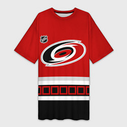 Женская длинная футболка Каролина Харрикейнз хоккей