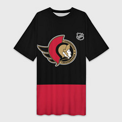 Женская длинная футболка Оттава Сенаторз хоккей