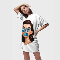 Футболка женская длинная Only Me, цвет: 3D-принт — фото 2