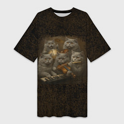 Футболка женская длинная Когда Наташа музыкант, цвет: 3D-принт