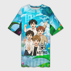 Женская длинная футболка Astro в аниме стиле