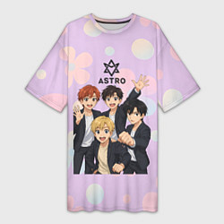 Женская длинная футболка Astro anime