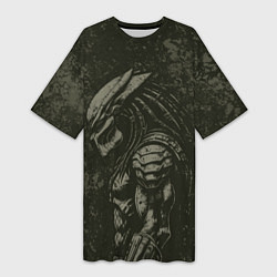 Футболка женская длинная Predator 1987, цвет: 3D-принт
