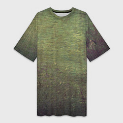 Футболка женская длинная Абстракция - old board painted with green paint, цвет: 3D-принт