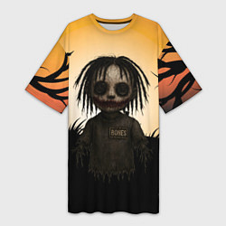 Женская длинная футболка Bones кукла Вуду