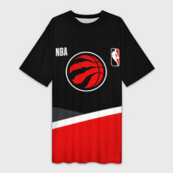 Футболка женская длинная Toronto Raptors - basketball, цвет: 3D-принт