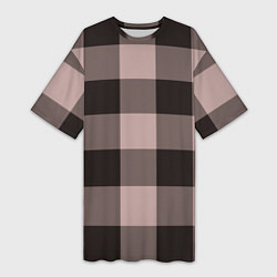 Женская длинная футболка Темная пыльная роза паттерн