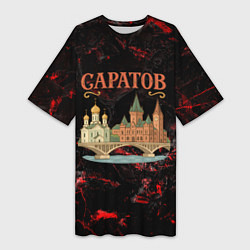 Женская длинная футболка Саратов город