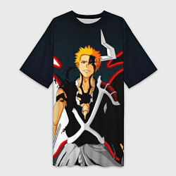 Женская длинная футболка Ичиго Куросаки Блич