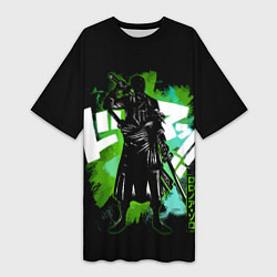 Футболка женская длинная One Piece силуэт Ророноа Зоро, цвет: 3D-принт