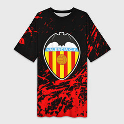 Женская длинная футболка Валенсия брызги красок