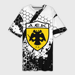 Женская длинная футболка AEK броня текстура краски