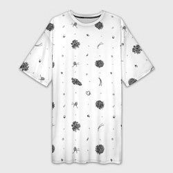 Футболка женская длинная Шишки из Бузулукского бора, цвет: 3D-принт
