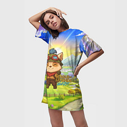 Футболка женская длинная League of legends Тимо, цвет: 3D-принт — фото 2