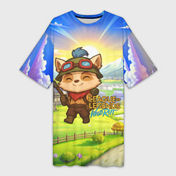 Женская длинная футболка League of legends Тимо