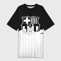 Женская длинная футболка Барселона облака краски