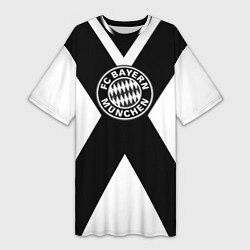 Женская длинная футболка Бавария Мюнхен полосы