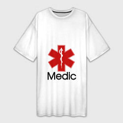 Женская длинная футболка Медик