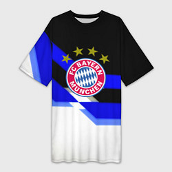 Женская длинная футболка Бавария Мюнхен полосы спорт