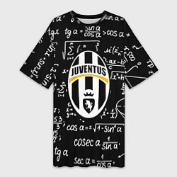 Женская длинная футболка Ювентус физика символы
