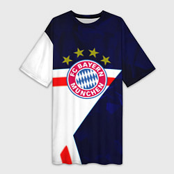 Женская длинная футболка Бавария звезды геометрия