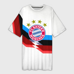 Женская длинная футболка Бавария Мюнхен геометрия спорт