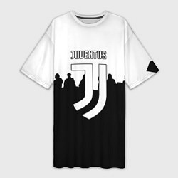 Женская длинная футболка Ювентус команды