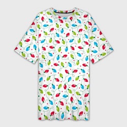 Женская длинная футболка Гирлянда триколор