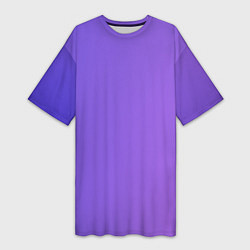 Футболка женская длинная Color purple gradient, цвет: 3D-принт