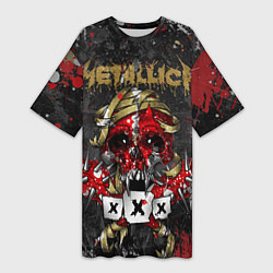 Женская длинная футболка Metallica XXX