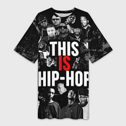 Футболка женская длинная This is hip-hop, цвет: 3D-принт