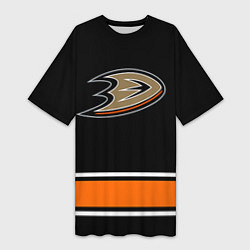 Футболка женская длинная Anaheim Ducks Selanne, цвет: 3D-принт