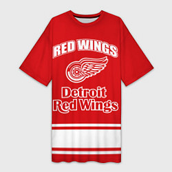 Женская длинная футболка Detroit red wings