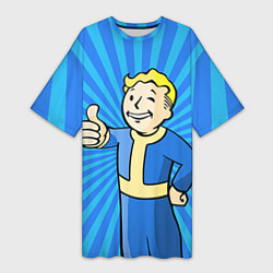 Женская длинная футболка Fallout Blue