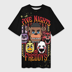 Женская длинная футболка Five Nights At Freddy's