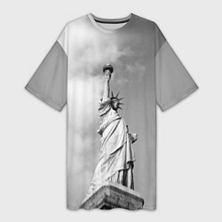 Женская длинная футболка Статуя Свободы