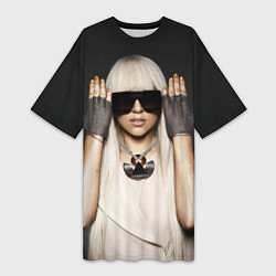 Женская длинная футболка Lady Gaga