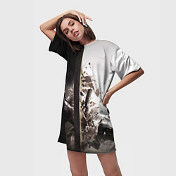 Футболка женская длинная SWAT, цвет: 3D-принт — фото 2