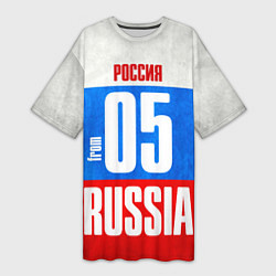 Женская длинная футболка Russia: from 05