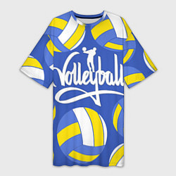 Женская длинная футболка Волейбол 6