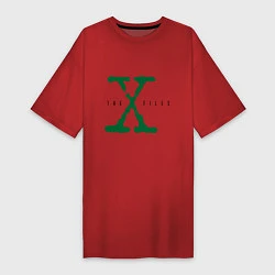 Футболка женская-платье The X-files, цвет: красный