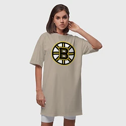 Футболка женская-платье Boston Bruins, цвет: миндальный — фото 2